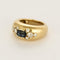 Bague 45 Bague jonc en or jaune, saphir et diamants 58 Facettes VER0159