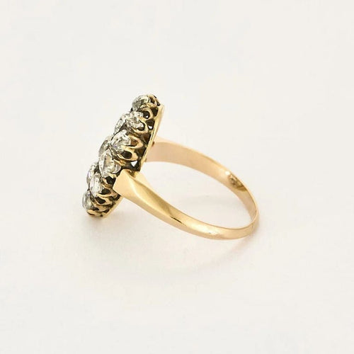 Bague 56 Bague - Bague sertie de diamants taille ancienne en or jaune 18k 58 Facettes LJ23-283