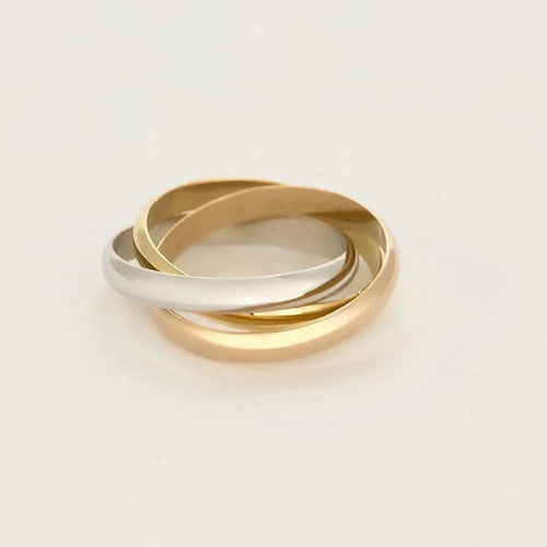 Bague 59 Cartier - Bague Trinity vintage en or trois couleurs 18k 58 Facettes DADB-08