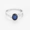 Bague 54 Bague Solitaire en or blanc, saphir et diamants 58 Facettes POI0555