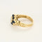 Bague 60.5 Bague "Fleur" en or jaune, saphir et diamants 58 Facettes LEN1849X2