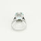 Bague 51 Bague en or blanc, aigue marine et diamants 58 Facettes COMP1392