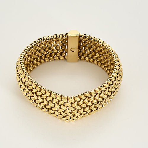 Bracelet Bracelet en or jaune tressée 58 Facettes CRE0537