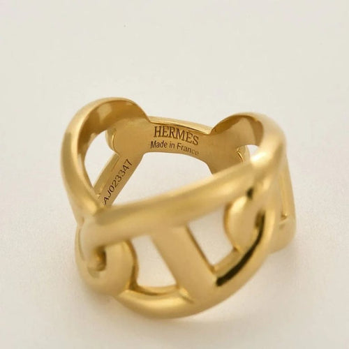 Bague 51 Hermès - Bague Enchaînée en or jaune 58 Facettes MB4