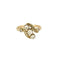 Bague 54.5 Bague en or jaune, or blanc et diamants 58 Facettes LAV1851