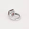 Bague 44 Bague - Tourmaline rose taille carrée en or blanc 18k et diamants 58 Facettes LJ25-332