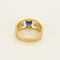 Bague 55.5 Bague en or jaune, saphir et diamants 58 Facettes BIA1308