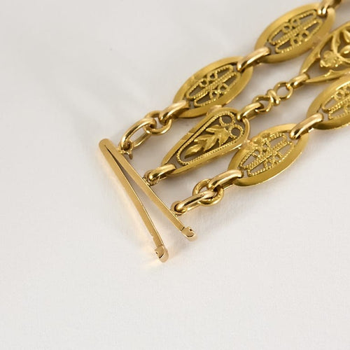 Bracelet Bracelet filigrané en or jaune et saphirs 58 Facettes MONTE0398