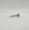 Bague 52 Bague or blanc sertie d'un diamant GIA et diamants naturels 58 Facettes