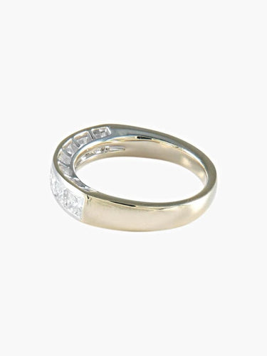 Bague 56 Alliance - Bague demi-tour en or blanc et diamants 58 Facettes 404 50039