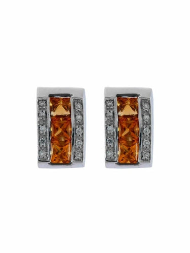Boucles d'oreilles Boucles d'oreilles Citrines et Diamants 58 Facettes