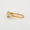 Bague 55 Bague solitaire 2,85 ct en or jaune 18 carats et diamants baguette 58 Facettes AB1