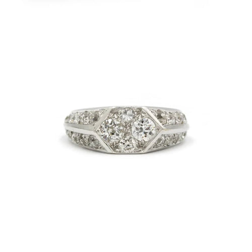 Bague 50 Bague Or blanc 24 Diamants 58 Facettes R220075