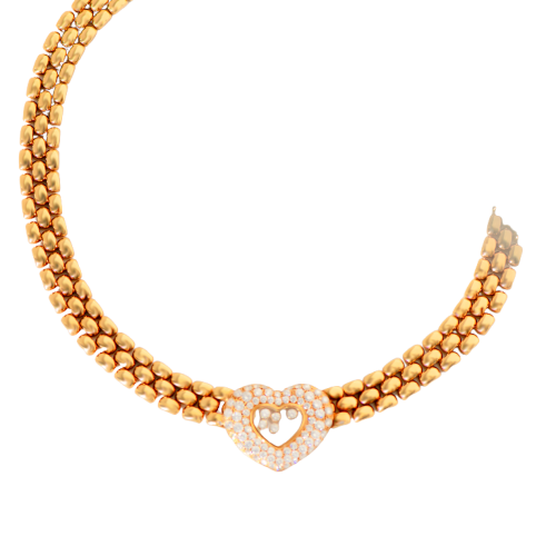 Collier Chopard Happy Diamonds - Collier en or jaune 18 carats et diamants 2,79 ct 58 Facettes 3295