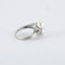Bague 54 Bague Toi et Moi en or gris 18k, perles de culture et diamants 58 Facettes ALGU20