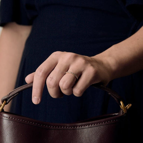 Bague 49.5 Alliance américaine en or jaune et diamants 58 Facettes VES0797X3