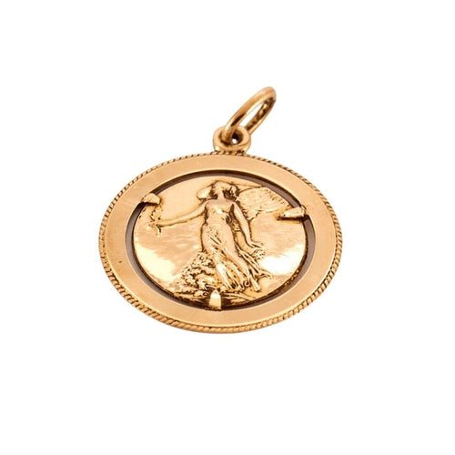 Pendentif Pendentif or rose 18 carats 58 Facettes