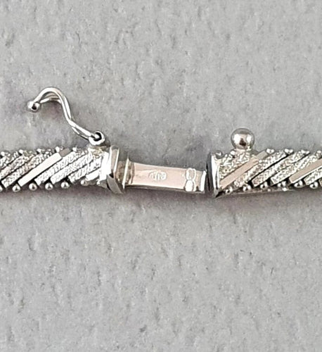 Collier COLLIER PLAT VINTAGE OR BLANC 58 Facettes C 60