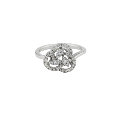 Bague 51 Bague en or blanc 18 carats et diamants 58 Facettes 33734