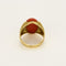 Bague 54.5 Bague en Or jaune et corail rouge 58 Facettes ROM1669