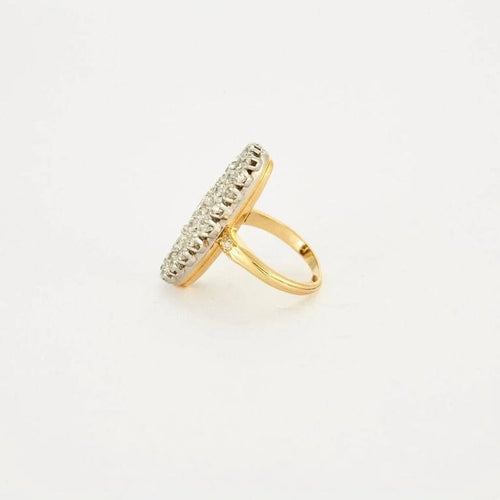 Bague 52 Bague marquise sertie de diamants en or 18 carats 58 Facettes 1643