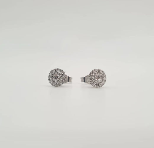 Boucles d'oreilles Boucles d’oreilles or blanc serties de diamants 58 Facettes