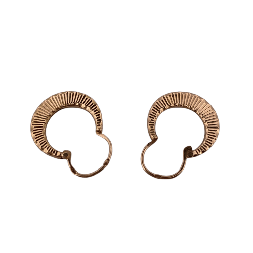 Boucles d'oreilles Boucles d’oreilles créoles texturées en or jaune 18 carats 58 Facettes 250013