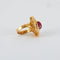 Bague 45 Bague - Rubis cabochon en or jaune 18k et diamants 58 Facettes ALGU21