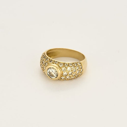 Bague 50.5 Bague en or jaune et diamants 58 Facettes CAS0475