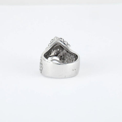 Bague 55 Bague large Diamants 58 Facettes