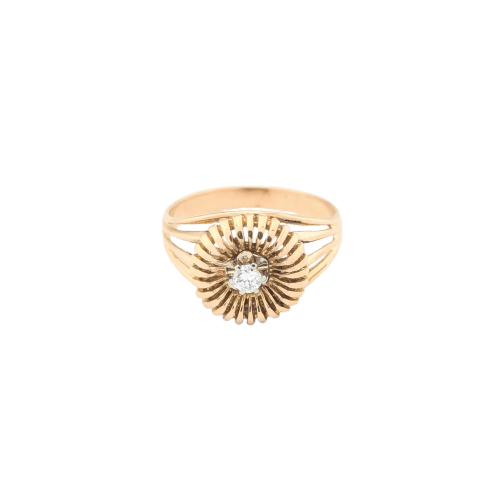 Bague 52 Bague en or jaune 18 carats et diamant 58 Facettes 30717
