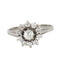 Bague 65 Bague Fleur en Or Gris, Diamants 58 Facettes LOT 2840