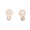 Bague Ohrstecker - Perles et diamants en or jaune 14 carats 58 Facettes