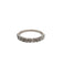 Bague 55.5 Demi-alliance or blanc 18 carats sertie de diamants 58 Facettes