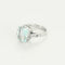 Bague 51 Bague en or blanc, aigue marine et diamants 58 Facettes COMP1392