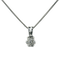 Pendentif Pendentif en or blanc 14 carats en forme de fleur, diamants 58 Facettes 2313