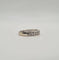 Bague 49 Alliance or blanc sertie de diamants naturels 58 Facettes
