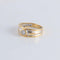 Bague 54 Bague Jonc 2 Ors pierre blanche 58 Facettes FM58