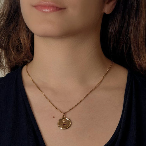 Pendentif Augis - médaille sentimentale en or jaune 58 Facettes PAL3847X3