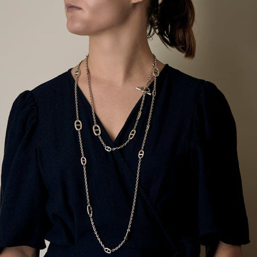 Collier Hermès - Farandole - Sautoir en argent 58 Facettes 58FC30-4