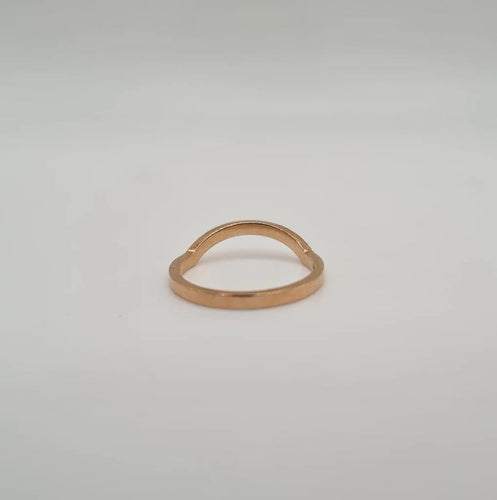 Bague 53 Alliance or rose sertie de diamants 58 Facettes