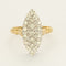 Bague 57 Bague marquise en or blanc, or jaune et diamants 58 Facettes MONTG0047