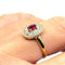 Bague 54 Bague or jaune diamants rubis 58 Facettes V43