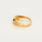 Bague 52 Bague bandeau or jaune, émeraude 58 Facettes GU220