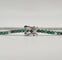 Bracelet Rivière or blanc sertie de diamants et émeraudes 58 Facettes