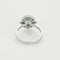 Bague 54 Bague marguerite en or gris 18k et diamants, émeraude ovale 58 Facettes BA519
