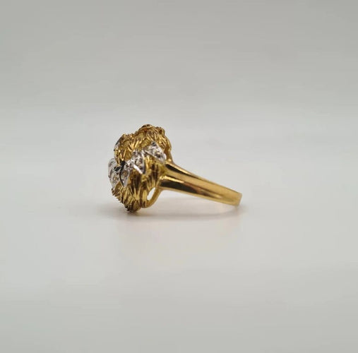 Bague 53 Bague or jaune sertie de diamants 58 Facettes