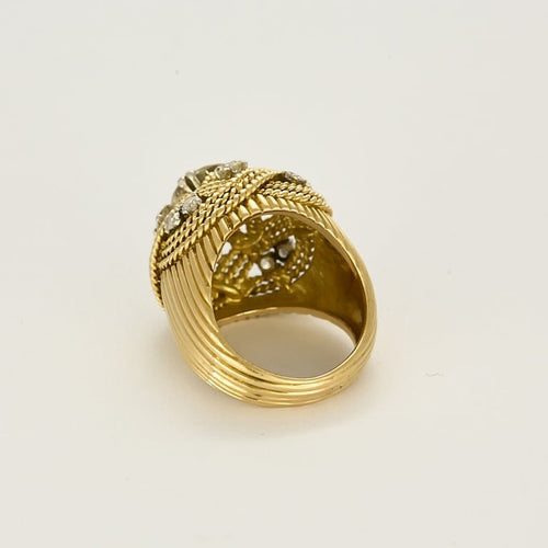 Bague 51 Bague en platine, or jaune et diamants 58 Facettes B250699