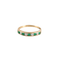 Bague 54 Demi-alliance or jaune Diamants Emeraudes 58 Facettes FM125