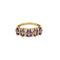 Bague 55 Bague jarretière en Or jaune améthystes et petits diamants 58 Facettes BL00341